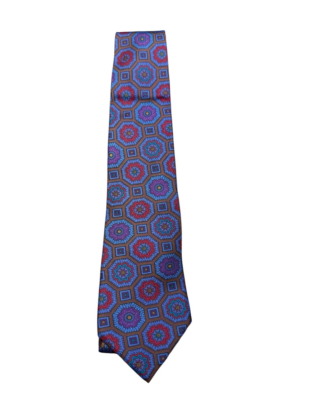 Lord & Taylor Men's Blue Geometric Silk Tie